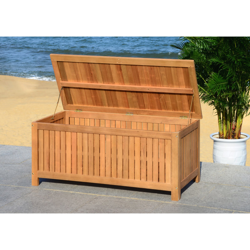 Safavieh Abri Water Resistant Eucalyptus Solid Wood Deck Box & Reviews